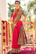 Taffy Red Paithani Saree