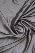 Grey Satin Embroidered Broder Satin Saree