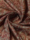Coffee Cotton Digital Print Saree With Blouse Piece