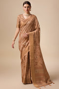 Brown Silk Saree With Blouse Piece