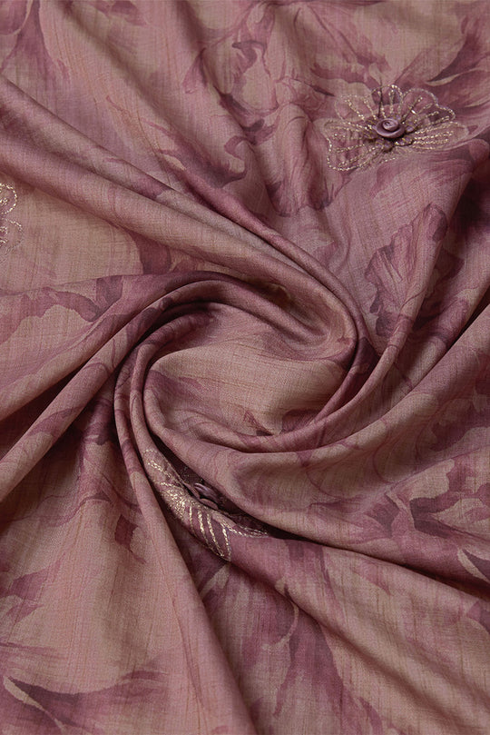 Purple Silk Saree With Blouse Piece