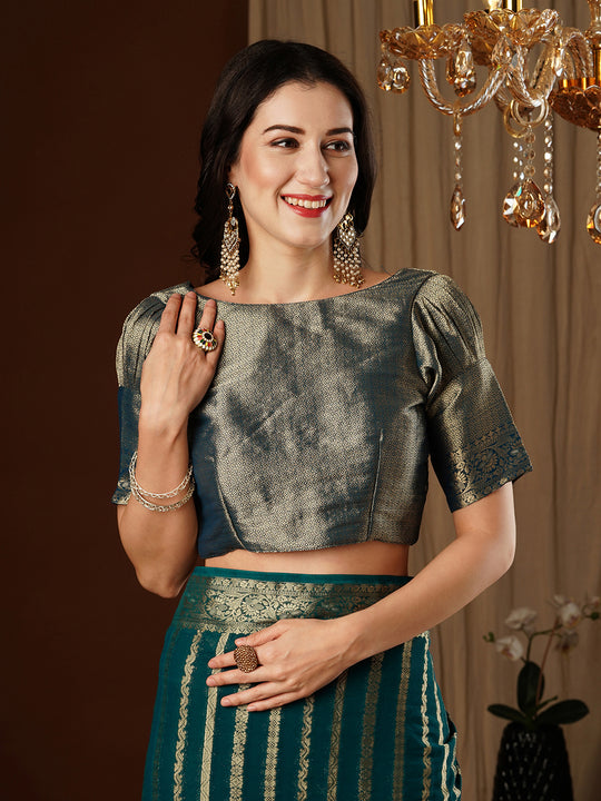 Georgette Banarasi Silk Saree With Blouse Piece