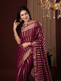 Georgette Banarasi Silk Saree With Blouse Piece