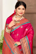 Hot Pink Paithani Saree