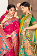 Golden Yellow Paithani Saree