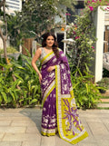 Kalamkari Printed Cotton Silk Saree