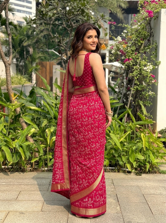 Printed Woven Cotton Saree