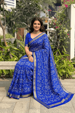 Printed Woven Cotton Saree