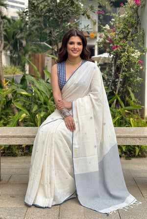 printed cotton mulmul saree