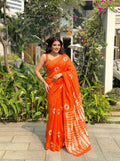 Tie and Dye Printed Cotton Saree