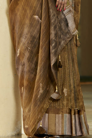 Brasso Green Organza Saree