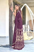 Wine Bagru Block Print Mulmul Cotton Sarees Saree With Blouse Piece