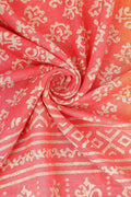 Peach Dola Silk Saree With Blouse Piece