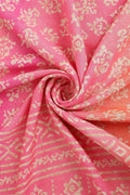 Pink Dola Silk Saree With Blouse Piece