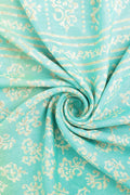 Teal Dola Silk Saree With Blouse Piece