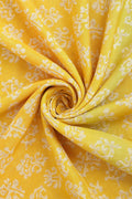 Yellow Dola Silk Saree With Blouse Piece