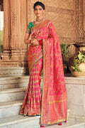 Rouge Pink Designer Banarasi Saree