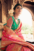Rouge Pink Designer Banarasi Saree