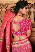 Rose Pink Designer Banarasi Saree