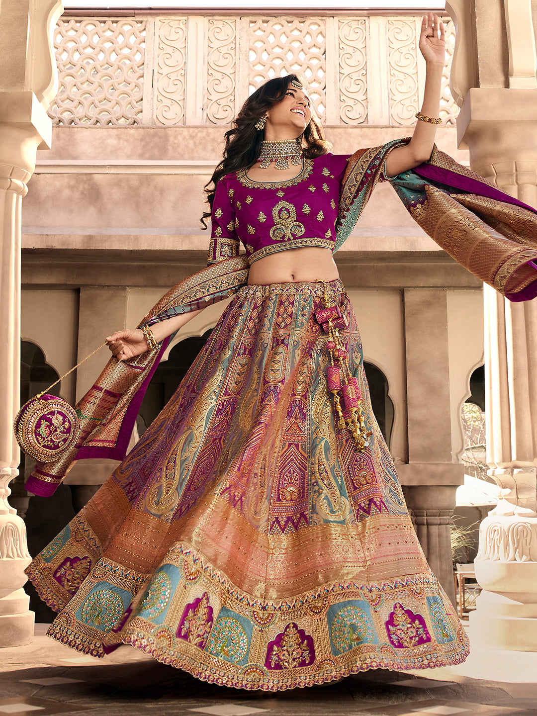 Buy Awesome Pink Embroidered Soft Net Wedding Wear Lehenga Choli - Zeel  Clothing