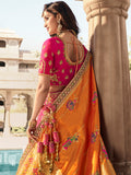 Multicolor Banarasi Silk Lehenga