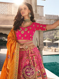 Multicolor Banarasi Silk Lehenga