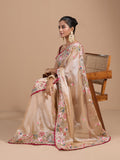 Heavy Jimmy Choo Multi Embroidered Thread Coding And Sequence & Fancy Cutwork With Piping Work Saree