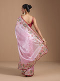 Heavy Jimmy Choo Multi Embroidered Thread Coding And Sequence & Fancy Cutwork With Piping Work Saree