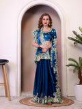 Pure Jimmy Choo Silk  With Coding Sequence Embroidery Work And Beautiful ARC Cutting Border Saree