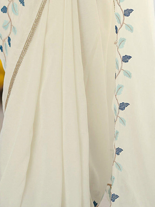 Premium  Pure Soft Silk Sarees With Contrast Matching Thread Work In Sarees And Ready Made Lace Border