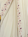 Premium  Pure Soft Silk Sarees With Contrast Matching Thread Work In Sarees And Ready Made Lace Border