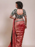 Premium Banarasi Crush Fabrics With Multi Thread Sequins Embroidered  Work Lace Border And All Over Saree’s Butta Work
