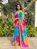 Embellished Lehriya Saree