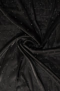 Jet Black Organza Saree