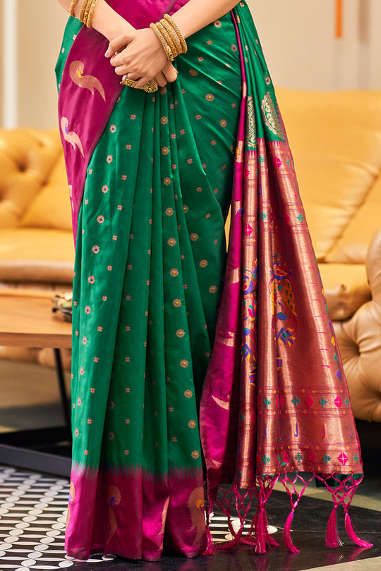 Castleton Green Silk Saree