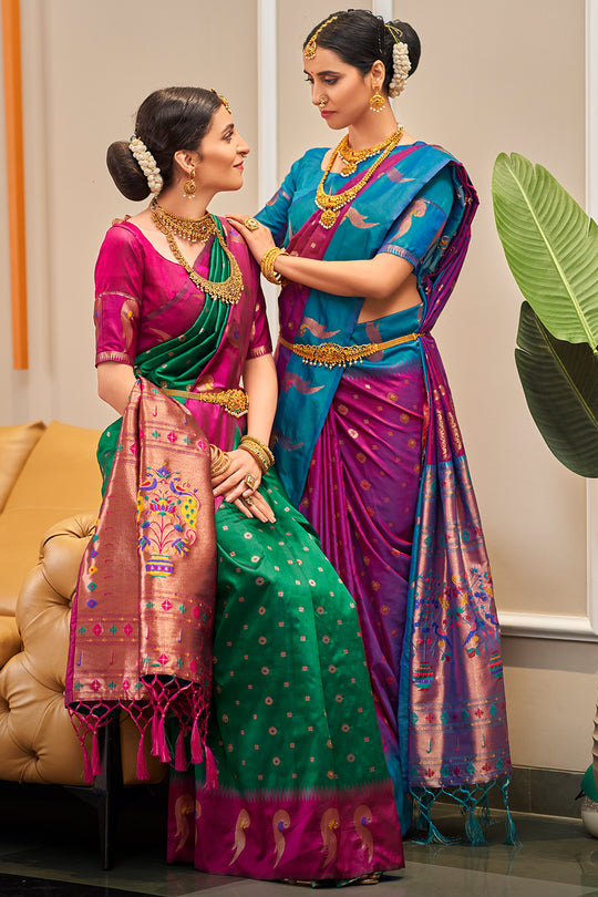 Castleton Green Silk Saree