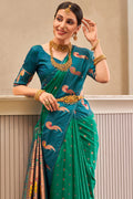 Emerald Green Silk Saree