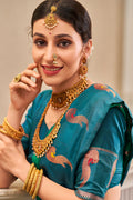 Emerald Green Silk Saree