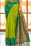 Fern Green Silk Saree