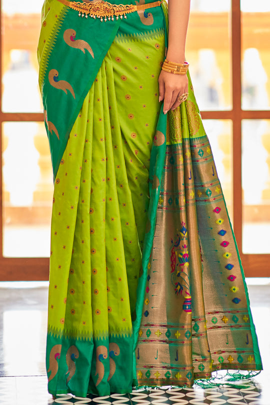 Fern Green Silk Saree