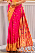 Taffy Red Silk Saree