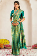 Slime Green Paithani Saree