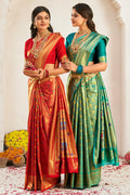 Scarlet Red Paithani Saree