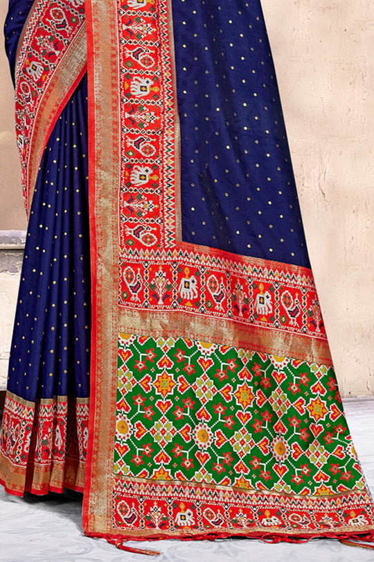 Dark Blue Silk Saree