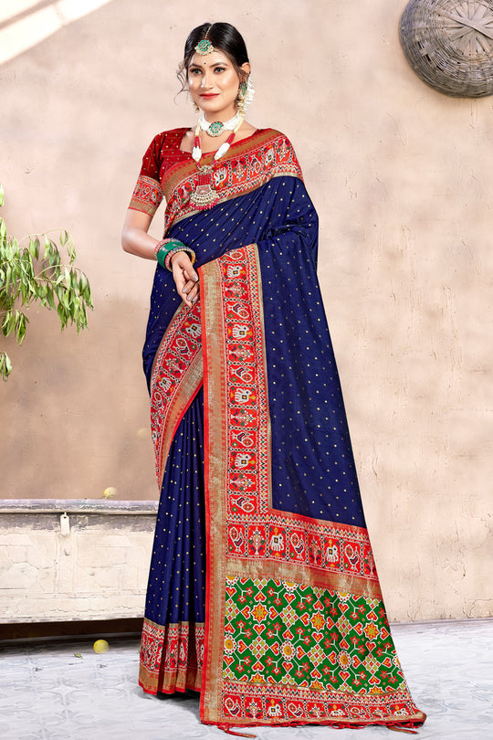 Dark Blue Silk Saree