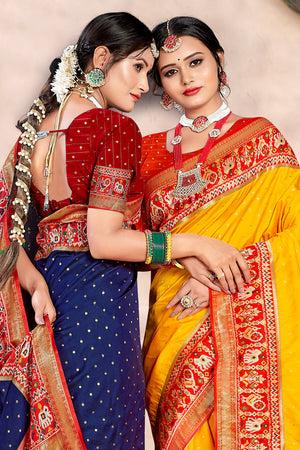 Dark Blue Silk Saree