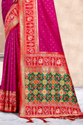 Magenta Pink Silk Saree