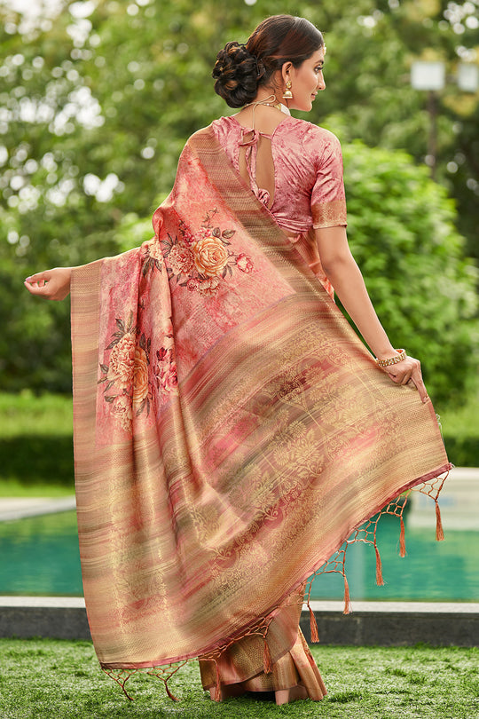Gajari Satin Brocade Saree