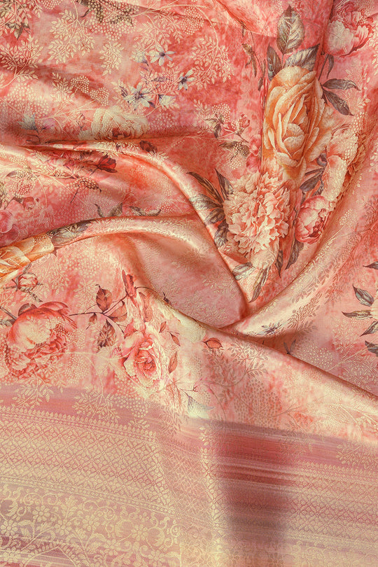 Gajari Satin Brocade Saree