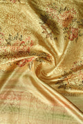 Liril Yellow Satin Brocade Saree